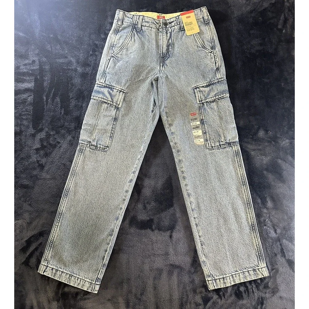 LEVI’S XX CARGO STRAIGHT Denim Jeans Blue 28x30